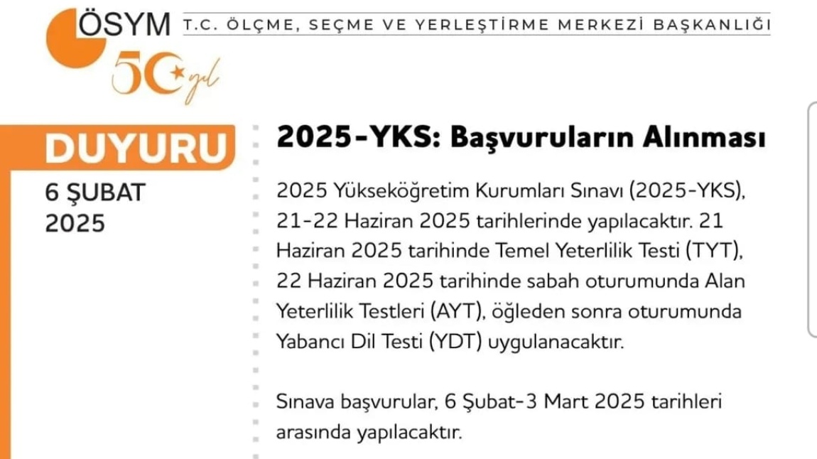 YKS BAŞVURULARI BAŞLADI